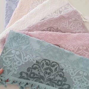 Gonca Bukle Ottoman Handdoek - Haarhanddoek - Badhanddoeken - 100% Katoenen - 6 Stuks - 6 Kleuren - 50x90 cm - Afbeelding 8