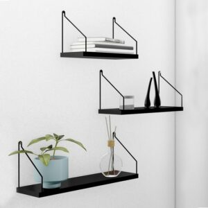 Roomie Home Houten Wandplank - Wandrek - Keuken Plank - Zwart - Set van 3 - Klein/Medium/Groot - Afbeelding 7