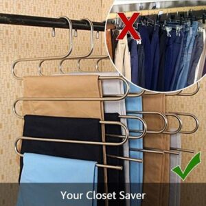 Carat Home - 5-in-1 Metalen Hanger - Broekhanger - Kleerhanger - Kledingkast Organizer Hanger - Metaal - 30 x 45 cm - Afbeelding 5