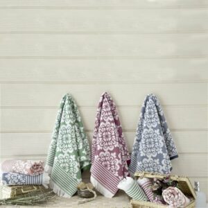 Firuze Chalet Handdoek - Haarhanddoek - Badhanddoeken - 100% Katoenen - 6 Stuks - 6 Kleuren - 50x90 cm - Afbeelding 5