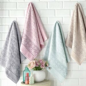Firuze Delrico Handdoek - Haarhanddoek - Badhanddoeken – 100% Katoenen - 6 Stuks - 6 Kleuren - 50x90 cm - Afbeelding 7