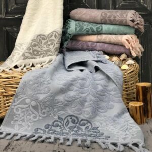 Gonca Bukle Ottoman Handdoek - Haarhanddoek - Badhanddoeken - 100% Katoenen - 6 Stuks - 6 Kleuren - 50x90 cm - Afbeelding 9