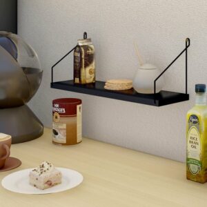 Roomie Home Houten Wandplank - Wandrek - Keuken Plank - Zwart - Set van 3 - Klein/Medium/Groot - Afbeelding 14