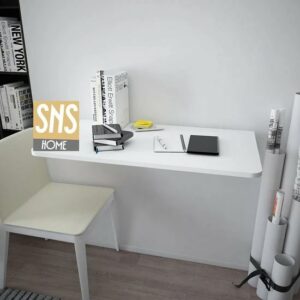 Ovaal Geslepen - Ovale Hoektafel - Klaptafel - Wandtafel - Keukentafel - Balkontafel - Bureau - 72 x 45 Cm - MDF Wit - Afbeelding 18
