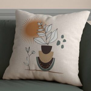 Saso Home - Bloemen Design Kussensloop - Modern Design Kussensloop - Surrealistisch Design Kussensloop - Nieuw Huis Cadeau - 4 Stuks - 43 x 43 cm - Afbeelding 14