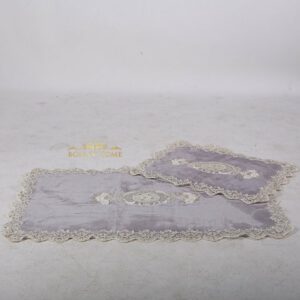 Bonny Home Lisa Rechthoek Badmat - Antislip Badmat - Kanten Badmat - 2 stuks - Klein en Groot - Grijs - Afbeelding 9