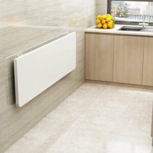 Ovaal Geslepen - Ovale Hoektafel - Klaptafel - Wandtafel - Keukentafel - Balkontafel - Bureau - 72 x 45 Cm - MDF Wit - Afbeelding 21