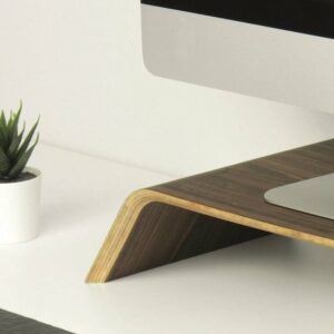 Fagus Wood - Monitor Verhoger - Natuurlijk Hout Monitorstandaard - Bureau en Kantoor Organizer - Bruin - Afbeelding 26