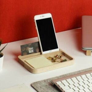 Fagus Wood - Dore Bureau Organizer - Natuurlijk Hout Organizer - Kantoor Bureau Organizer - Natural Kleur - Afbeelding 14