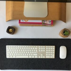 Fagus Wood - Vilten Mini Bureau Mat - Vilten Bureau Organizer - Kantoor Bureau Mat - Vilt Muismat - 28 x 64 cm - Gerookte - Afbeelding 16
