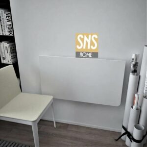 Ovaal Geslepen - Ovale Hoektafel - Klaptafel - Wandtafel - Keukentafel - Balkontafel - Bureau - 72 x 45 Cm - MDF Wit - Afbeelding 26