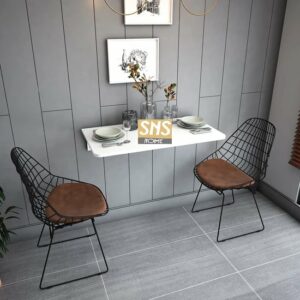 Ovaal Geslepen - Ovale Hoektafel - Klaptafel - Wandtafel - Keukentafel - Balkontafel - Bureau - 72 x 45 Cm - MDF Wit - Afbeelding 28