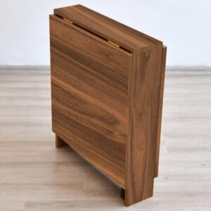 SNS Home – Praktische Tafel – Eettafel – Eettafel Uitschuifbaar – Opvouwbaar – Flamingo – 134 x 60 x 72 cm – Donker Walnoot - MDF Bruine Tafel - Afbeelding 46