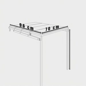 SNS Home - Karanfil Tafel - Slimme Klaptafel - Keukentafel - Inklapbare Tafel - Vouwtafel - Inklapbaar - 100x70 cm - Okkernoot - Afbeelding 3