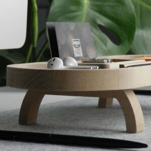 Fagus Wood - Mini Round Bureau Organizer - Natuurlijk Hout Organizer - Kantoor Bureau Organizer - Natural Kleur - Afbeelding 23