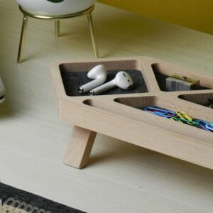 Fagus Wood - Mini Slash Bureau Organizer - Natuurlijk Hout Organizer - Kantoor Bureau Organizer - Natural Kleur - Afbeelding 25