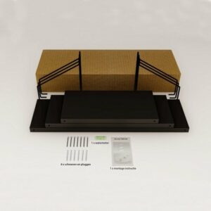 Roomie Home Houten Wandplank - Wandrek - Keuken Plank - Zwart - Set van 3 - Klein/Medium/Groot - Afbeelding 6