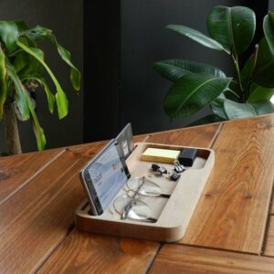 Fagus Wood - Stil Bureau Organizer - Natuurlijk Hout Organizer - Kantoor Bureau Organizer - Nieuw Werk Cadeau - Natural Kleur - Afbeelding 5