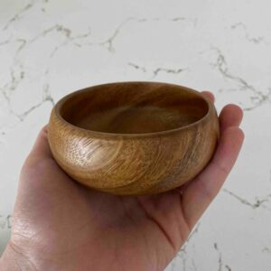 Sepetci Baba - Acaciahouten Snackschaal - Naturel Snack - Houten Snackschaal - Ronde Schaal - Snackschaal - 11 cm - 2 Stuks - Afbeelding 5