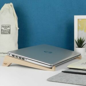 Fagus Wood - Simple Laptop Standaard - Natuurlijk Laptop Standaard - Kantoor Laptop Organizer - Nieuw Werk Cadeau - Natural Kleur - Afbeelding 8