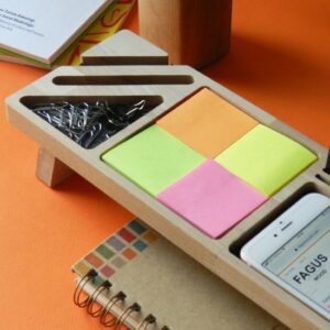 Fagus Wood - Stanley Bureau Organizer - Natuurlijk Hout Organizer - Kantoor Bureau Organizer - Nieuw Werk Cadeau - Natural Kleur - Afbeelding 13