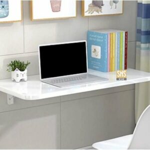 Ovaal Geslepen - Ovale Hoektafel - Klaptafel - Wandtafel - Keukentafel - Balkontafel - Bureau - 72 x 45 Cm - MDF Wit - Afbeelding 13