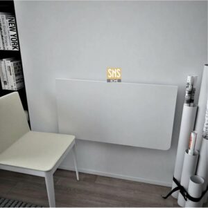 Ovaal Geslepen - Ovale Hoektafel - Klaptafel - Wandtafel - Keukentafel - Balkontafel - Bureau - 72 x 45 Cm - MDF Wit - Afbeelding 41