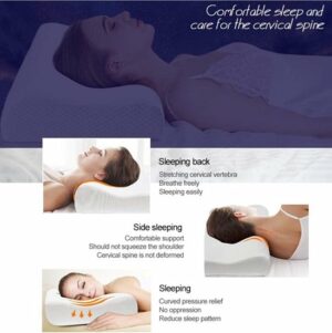 EraMedical - Sleep Comfy - Neksteun Traagschuim Serie - Hoofdkussen - 30 dagen Proefslapen - Hoofdkussen Slaapkamer - Orthopedisch - Ergonomisch - Anti Nekklachten - Neksteun Visco Pillow-XXL | 60x40x13/11 cm - Afbeelding 19