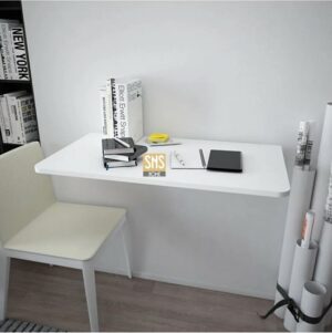 Ovaal Geslepen - Ovale Hoektafel - Klaptafel - Wandtafel - Keukentafel - Balkontafel - Bureau - 72 x 45 Cm - MDF Wit - Afbeelding 29