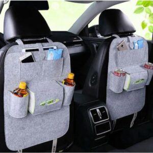 HeiN - 2 stuks - In-Car Organizer - Seat Back Storage Organizer - Grijze kleur - Autostoel Organizer - Auto Auto Organizer - Breedte: 40 cm Hoogte: 55cm - 7 Zakken - Afbeelding 10