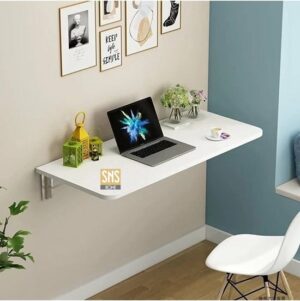 Ovaal Geslepen - Ovale Hoektafel - Klaptafel - Wandtafel - Keukentafel - Balkontafel - Bureau - 72 x 45 Cm - MDF Wit - Afbeelding 36