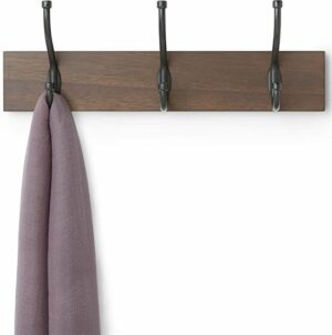 Bofigo - Houten Wandhanger - Wandkapstok met 3 Haken - Walnoot - Wooden Wall Hanger - 3 Hooks Wall Coat Rack - Walnut - 34 cm - Afbeelding 20