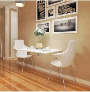 SNS Home - 72 X 45 Cm - Klaptafel - Wandtafel - Keukentafel - Balkontafel - Bureau - MDF Wit - Afbeelding 6
