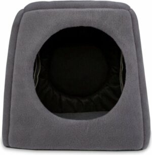 Beyzatex, 3 functies wasbaar kattenhuis, kattenbed, kattennest, fleece, Grijs, 45 x 50 cm - Afbeelding 5