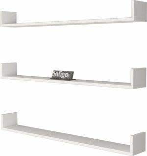 SNS Home, 16-01, Fotolijst en Boekenplank, Wandplankenset Bestaande Uit 3 Zwevende Planken, Tv-Plank, Vliegende Plank, Boekenplank, 120 x 15 x 12 cm, Moderne Plank Voor Objecten, 3 Stuks, Wit - Afbeelding 16