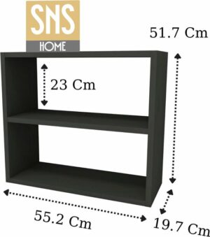 SNS Home - 13-02 - Multifunctionele Decoratieve Plank - Tafelblad - Aanrechtblad - Bureaublad Boekenplank - Antraciet - Afbeelding 4