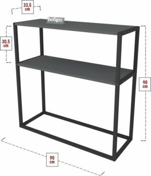 SNS Home - Metalen Poot - Laptopstandaard - Ontbijttafel - Bureau - Computerbureau - 60 cm Breed -Okkernoot - Afbeelding 8
