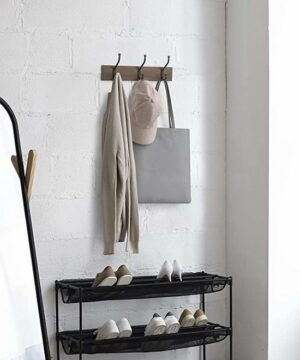 Bofigo - Houten Wandhanger - Wandkapstok met 3 Haken - Walnoot - Wooden Wall Hanger - 3 Hooks Wall Coat Rack - Walnut - 34 cm - Afbeelding 18