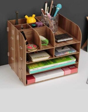 Notpa - A4 Document Rack - Desktop Organizator - File Organizator -Houten Organizator - Gemonteerd - Walnoot - Afbeelding 15