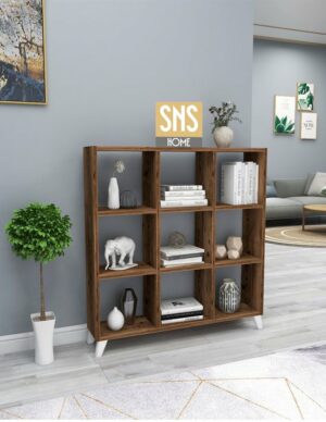 SNS Home - Kubus Boekenkast - 9 Vakken - Boekenkast met Planken - Vierkante Boekenkast - Bibliotheek - Lidia - Afbeelding 3