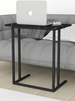 SNS Home - Metalen Poot - Laptopstandaard - Ontbijttafel - Bureau - Computerbureau - 60 cm Breed - Bendir/Zwart - Afbeelding 12