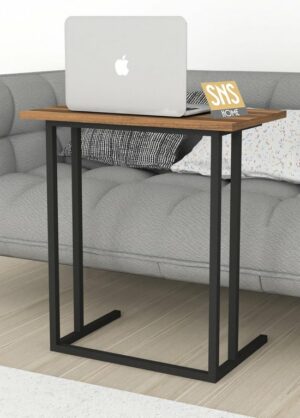 SNS Home - Metalen Poot - Laptopstandaard - Ontbijttafel - Bureau - Computerbureau - 60 cm Breed -Okkernoot - Afbeelding 19
