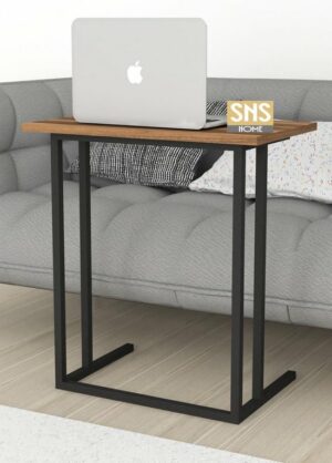 SNS Home - Metalen Poot - Laptopstandaard - Ontbijttafel - Bureau - Computerbureau - 60 cm Breed -Okkernoot - Afbeelding 25