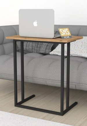SNS Home - Metalen Poot - Laptopstandaard - Ontbijttafel - Bureau - Computerbureau - 60 cm Breed - Pijnboom - Afbeelding 22