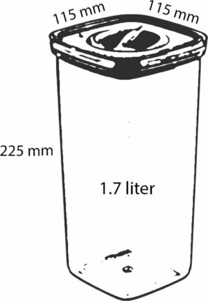 Organizers Opbergcontainer - Afsluitbaar en Luchtdicht Deksel - Groot 1,7 liter - Grijs en Transparant - Afbeelding 12