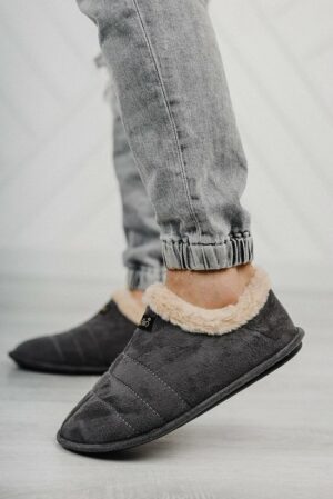 Unisex Panduf - Huisschoenen - Huislaarzen - Wollen Laarzen - Maat 38/39 - Antislipbasis -Grijs - Afbeelding 7