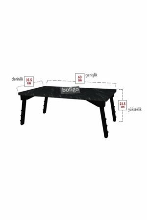 SNS Home / Laptopstandaard / Ontbijttafel / Bureau / Laptoptafel / Bank Tafeltje / Bendir-Zwart / 60 cm - Afbeelding 6