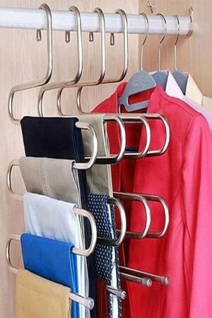 Carat Home - 5-in-1 Metalen Hanger - Broekhanger - Kleerhanger - Kledingkast Organizer Hanger - Metaal - 30 x 45 cm - Afbeelding 14