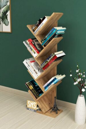 SNS Home - 13-06 - Houten Boekenplank - Decoratieve Boekenplank - Plank Organizer - Boekenplank - 121 cm - Grenen - Afbeelding 3