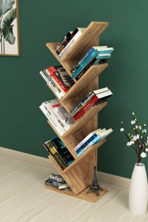 SNS Home - 13-06 - Houten Boekenplank - Decoratieve Boekenplank - Plank Organizer - Boekenplank - 121 cm - Grenen - Afbeelding 6